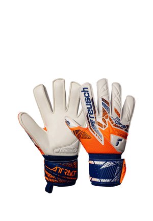 Reusch, TORWARTHANDSCHUHE ATTRAKT SILVER JUNIOR UNISEX - Goalkeeping gloves - shock orng energ blue