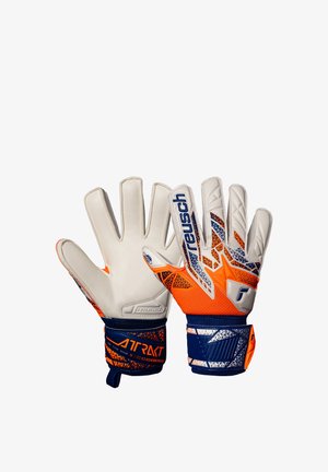 Reusch, TORWARTHANDSCHUHE ATTRAKT SILVER JUNIOR UNISEX - Goalkeeping gloves - shock orng energ blue