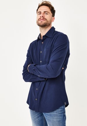 LANGÄRMELIGES MIT FISCHGRÄTMUSTER - Shirt - dark blue
