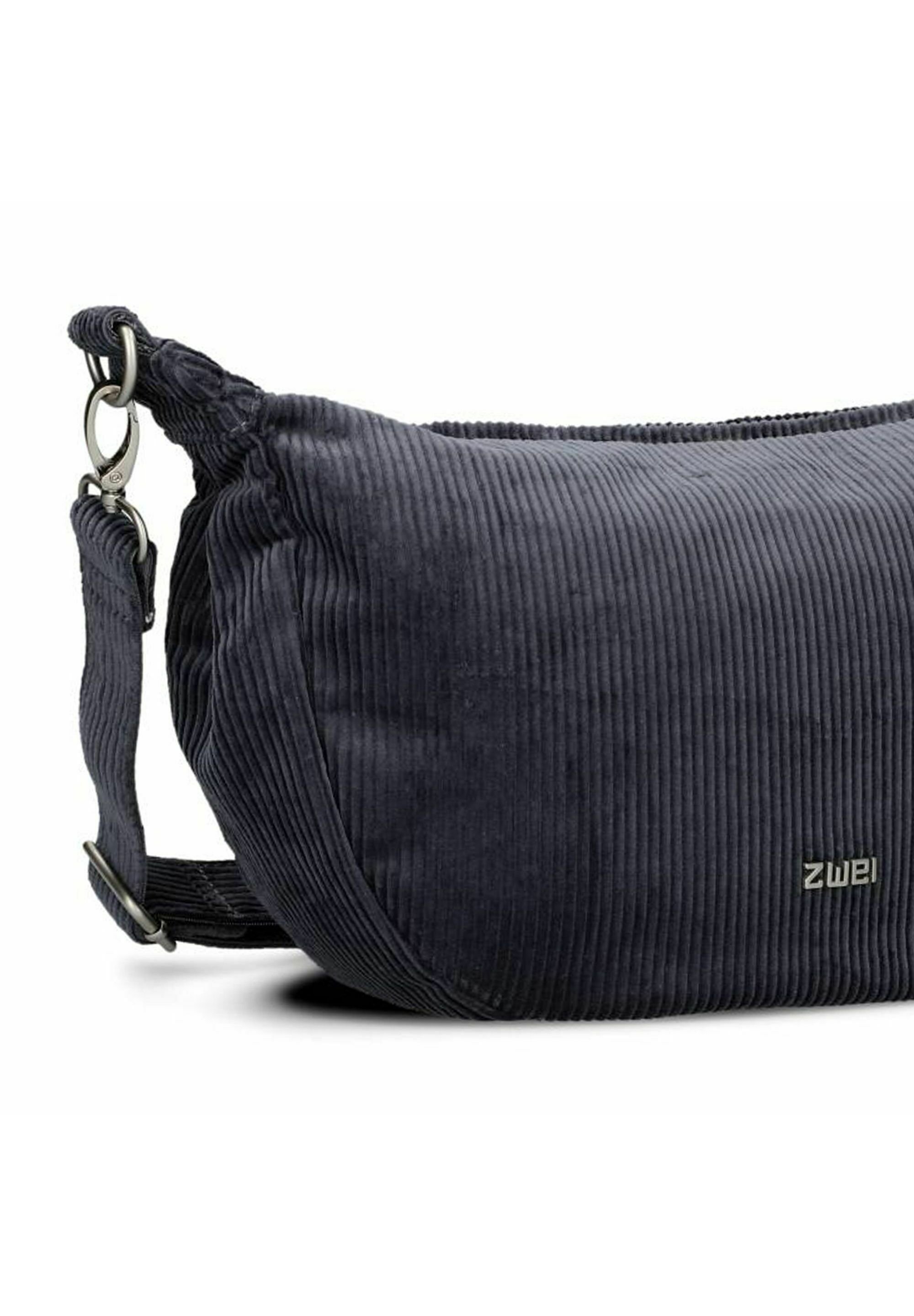 Sac Bandoulière Zwei Mademoiselle M70 - Forme Demi-lune, Bleu Marine, Polyuréthane, Réglable - 6