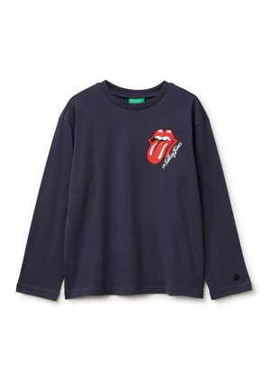 LONG SLEEVE  LOGO LABEL  - Maglietta a manica lunga - blue