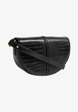 CROCK EFFECT CROSS BODY - Kabelka - black