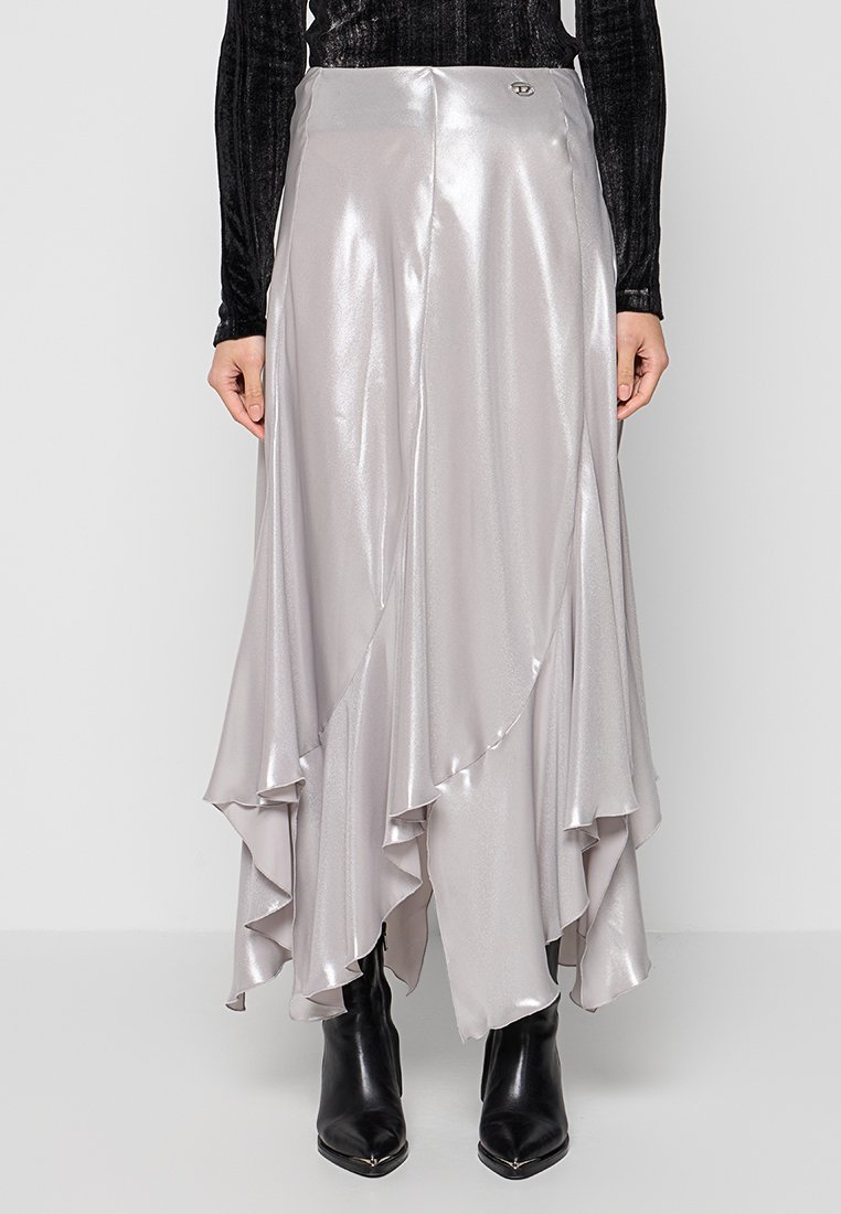 Diesel Maxirok zilverkleurig