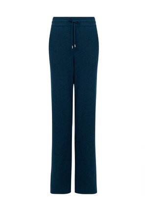 Marineblaue Sweatpants, aus einem weichen Material gefertigt, mit einem elastischen Bund und Kordelzug sowie geradem Beinverlauf.