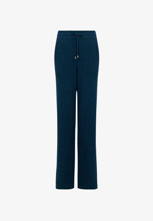 Marineblaue Sweatpants, aus einem weichen Material gefertigt, mit einem elastischen Bund und Kordelzug sowie geradem Beinverlauf.