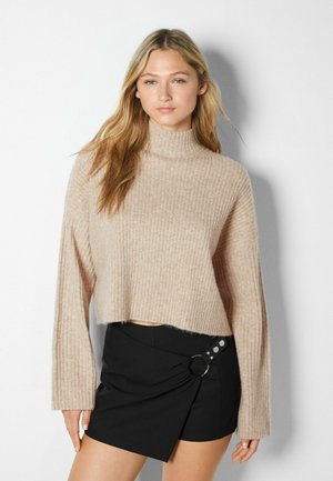 MOCK-NECK - Svetr - sand