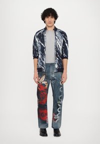 Roberto Cavalli ROSES SNAKE HERITAGE Vaqueros boyfriend black