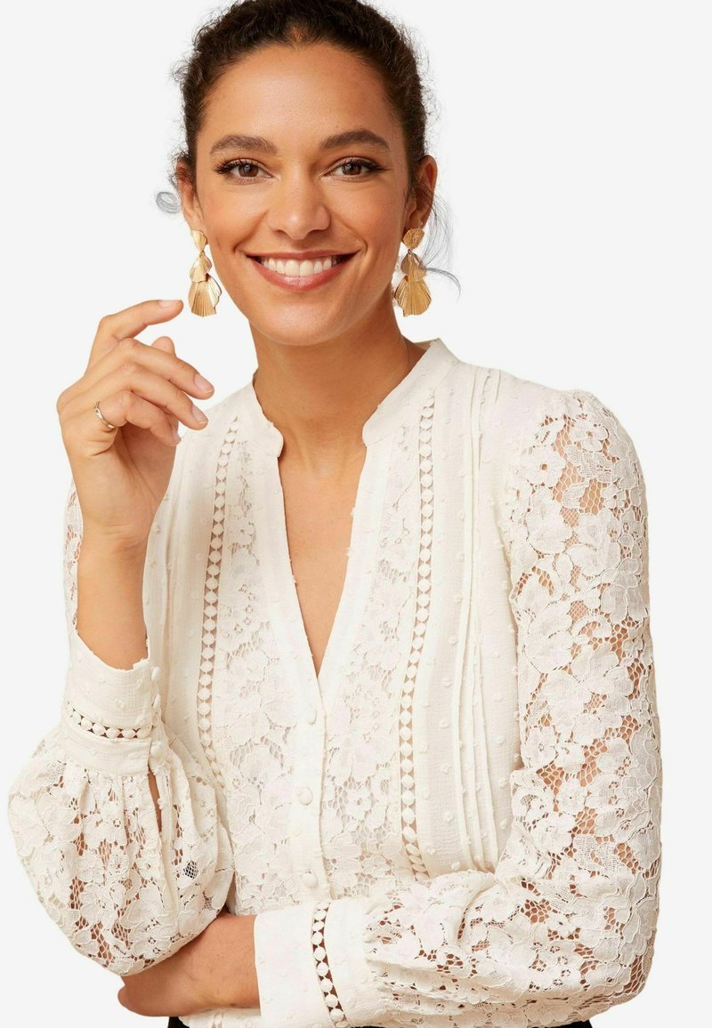 Love & Roses REGULAR FIT - Camicia - ivory white