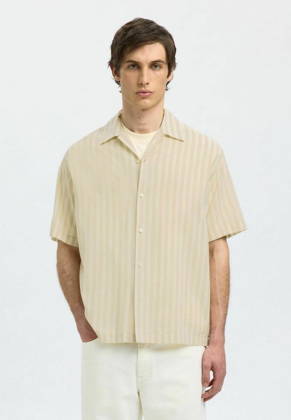 KURZARM PRINT - Hemd - oatmeal