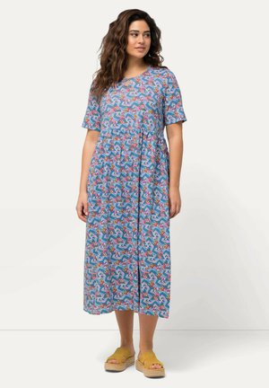 Ulla Popken GEOMETRIC SHORT SLEEVE - Jerseyjurk - snow white