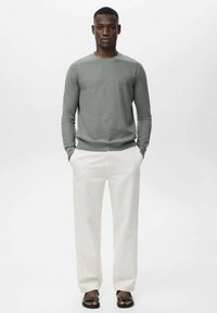 Mango MICROSTRUCTURED - Jumper - green