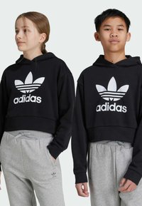 adidas Originals ADICOLOR CROP KIDS - Hoodie - black