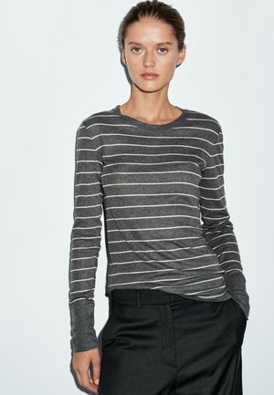 STRIPED   - Maglietta a manica lunga - grey