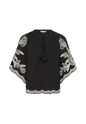 Part Two, BIANCHAPW BLOUSE - Blúzka - black w offwhite emb