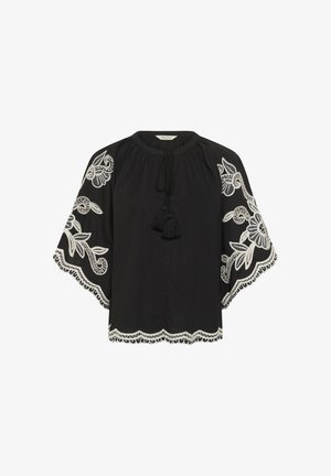 Part Two, BIANCHAPW BLOUSE - Blúzka - black w offwhite emb