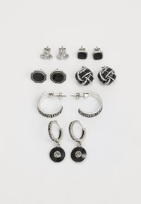 6 PACK - Σκουλαρίκια - silver-coloured/black