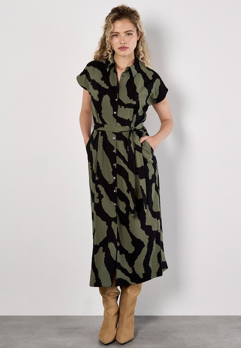 Apricot PAINTERLY ZEBRA PRINT - Blousejurk - khaki