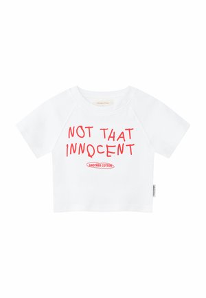 Another Cotton Lab, NOT INNOCENT CROP TOP - Camiseta estampada - white