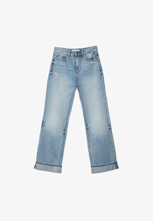 Stradivarius, D92 STRAIGHT WIDE 04891951 - Jeans Straight Leg - mottled light blue