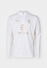 AC MILAN TRAINING 1/4 ZIP - Article de supporter d'équipe de club - white/matte gold