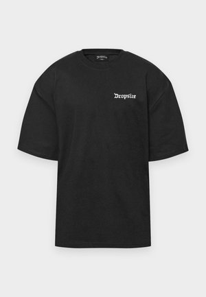 Dropsize, HEAVY OVERSIZE FUTURE - T-shirt imprimé - black