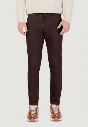 SLIM FIT - Chino kalhoty - dark brown