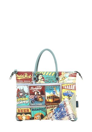 PLUS BASIC TRASFORMABILE HOBO SHOPPER - Shopping bag - sky blue