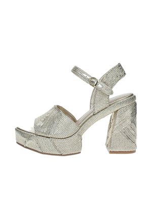 Sandali con plateau - platino