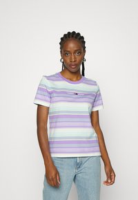 Tommy Jeans T-shirt estampada - violet viola/multi
