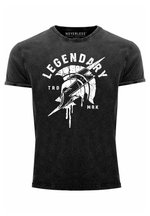 T-shirt uomo rocker biker motivo frase Ride Fast Die Young Flash