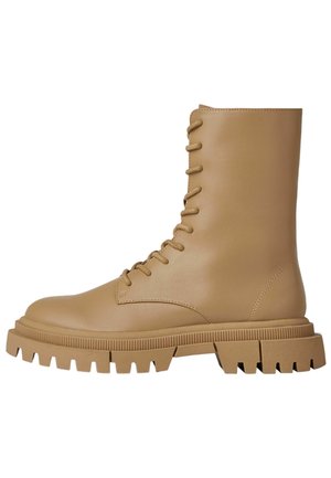 Lace-up ankle boots - camel