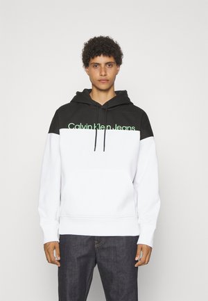 INSTITUTIONAL COLORBLOCK HOODIE - Jersey con capucha - white/black