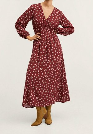 Mango, Robe longue - bordeaux