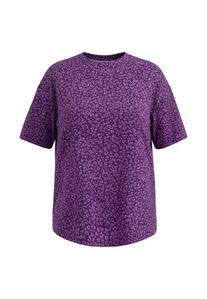 Studio Untold, SPORT-SHIRT, OVERSIZE SHAPE, LEO, RÜCKENPRINT - T-shirt con stampa - aubergine