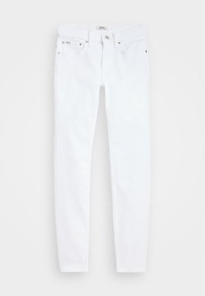 Witte slim-fit jeans met vijf zakken, knoopsluiting en Polo Ralph Lauren-logo op de tailleband en voorkleine zak.