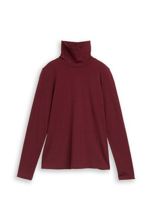 TOM TAILOR, TOM TAILOR T-SHIRT BASIC ROLLKRAGENSHIRT - T-shirt à manches longues - preppy plum