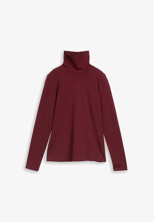 TOM TAILOR, TOM TAILOR T-SHIRT BASIC ROLLKRAGENSHIRT - Long sleeved top - preppy plum