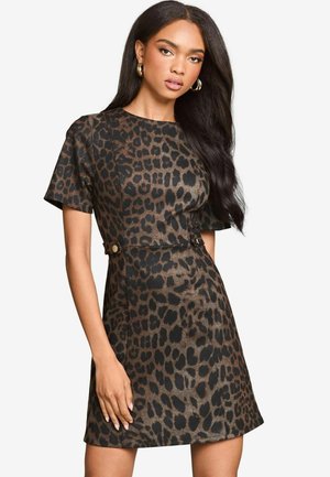 Lipsy PETITE FIT - SHORT SLEEVE  - Kokteilikleit/peokleit - animal printed