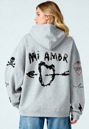 Mira Paris TATTOO MI AMOR EMBROIDERY HEAVYWEIGHT - Sweater - mottled grey