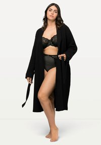 Ulla Popken WRAP LONG SLEEVE - Accappatoio - schwarz