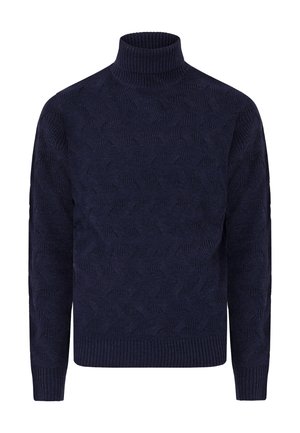 Striktrøje - blue solid