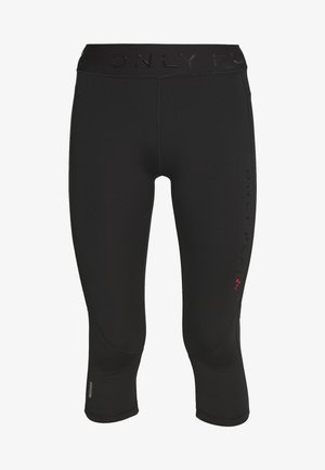 ONLY Play, ONPPERFORM 3/4 TRAIN - Pantalón 3/4 de deporte - black/red