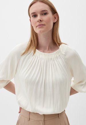 MIT RAFFUNG - Blouse - wollweiß