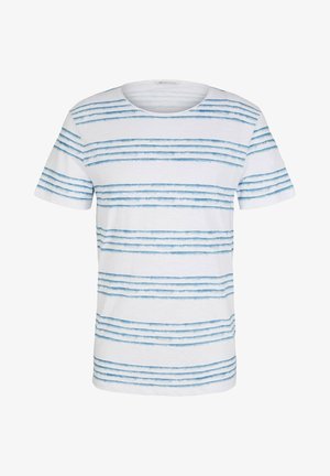 T-shirt con stampa - petrol watery stripe