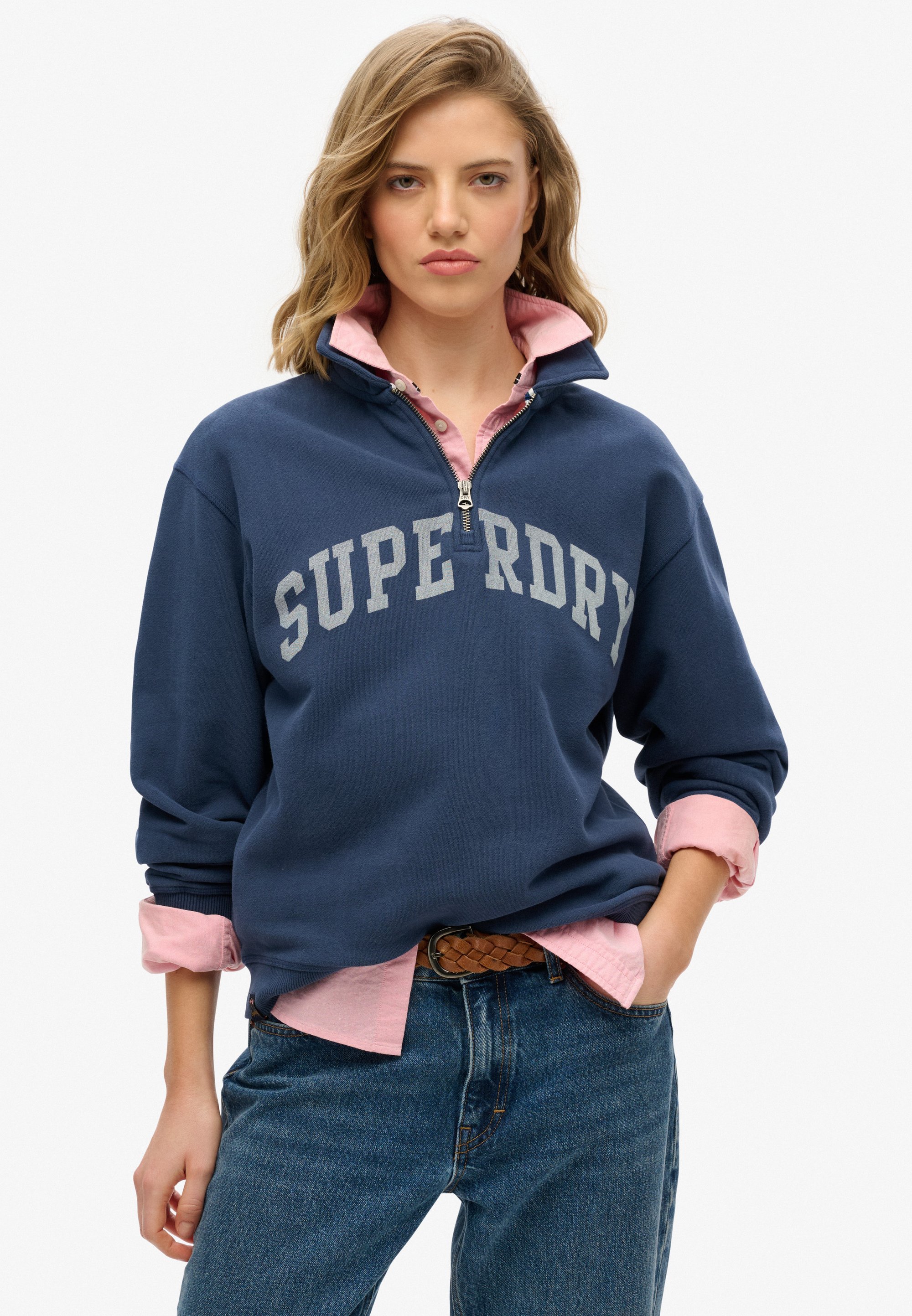 Superdry Co Longsleeve richest navy/blauw