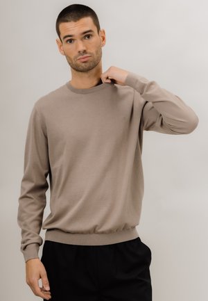 SWEATER JAKE - Strikkegenser - dark sand