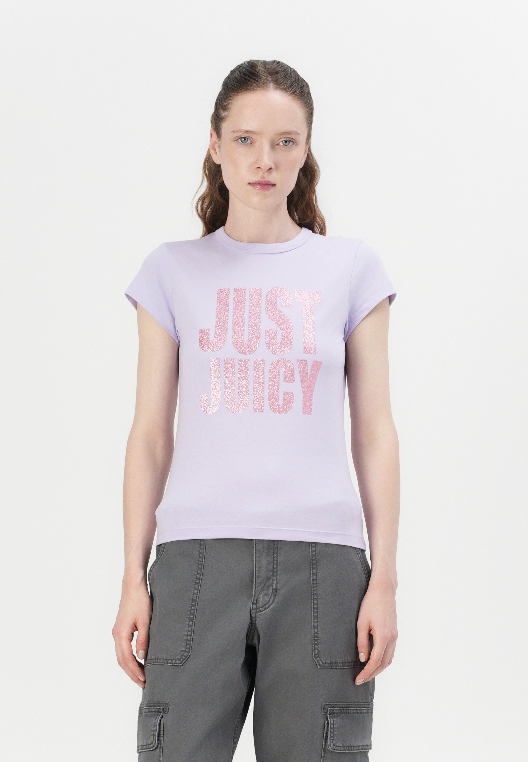 売れ筋商品|||ジューシークチュール Tシャツ レディース トップス Print T-shirt - lilac ジューシークチュール レディース Tシャツ トップス Print T