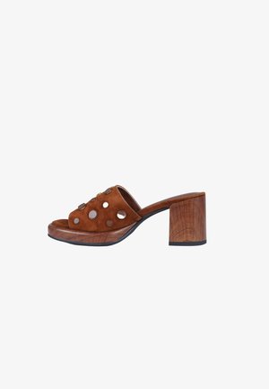 Noa Harmon, SANDALS - Ciabattine con tacco - beige
