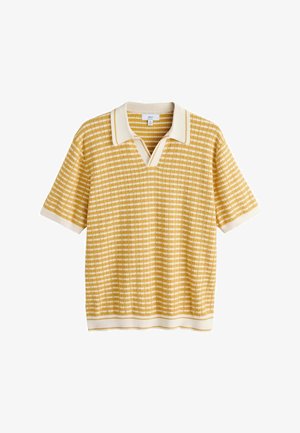 Next, REGULAR FIT - REGULAR FIT STRIPE TROPHY NECK POLO SHIRT . - Polo shirt - yellow