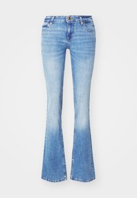 JESSICA - Šiek tiek platėjantys apačioje džinsai - light-blue denim